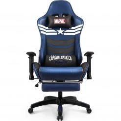Neo Chair PRIME Captain America Edition [Footrest Ver.] (MV-ARC-CA-R) Marvel Gaming