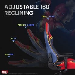 Neo Chair PRIME Captain Marvel Edition [Footrest Ver.] (MV-ARC-CM-R) Marvel Gaming