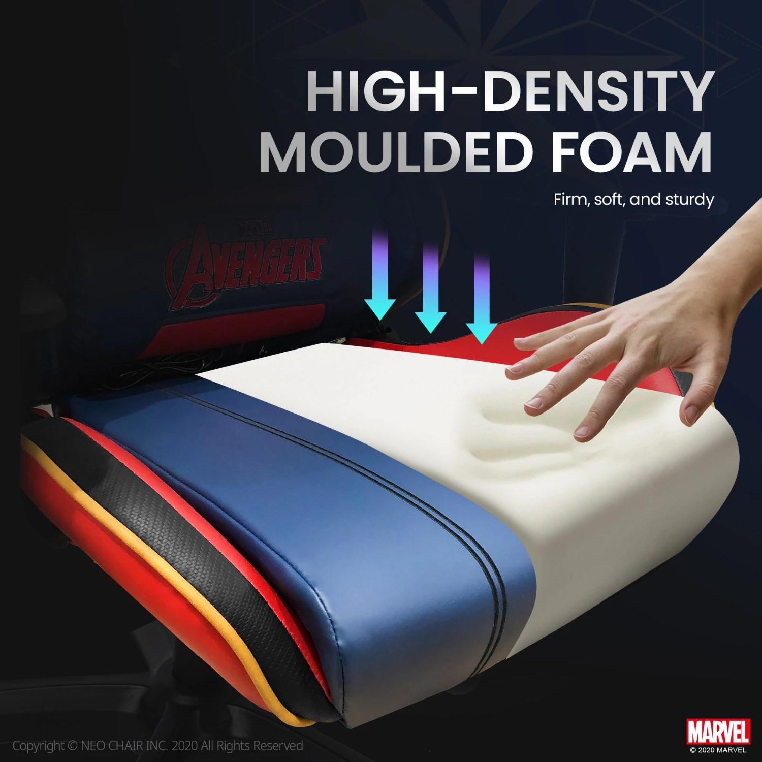 Neo Chair PRIME Captain Marvel Edition (MV-ARC-CM) Marvel Gaming