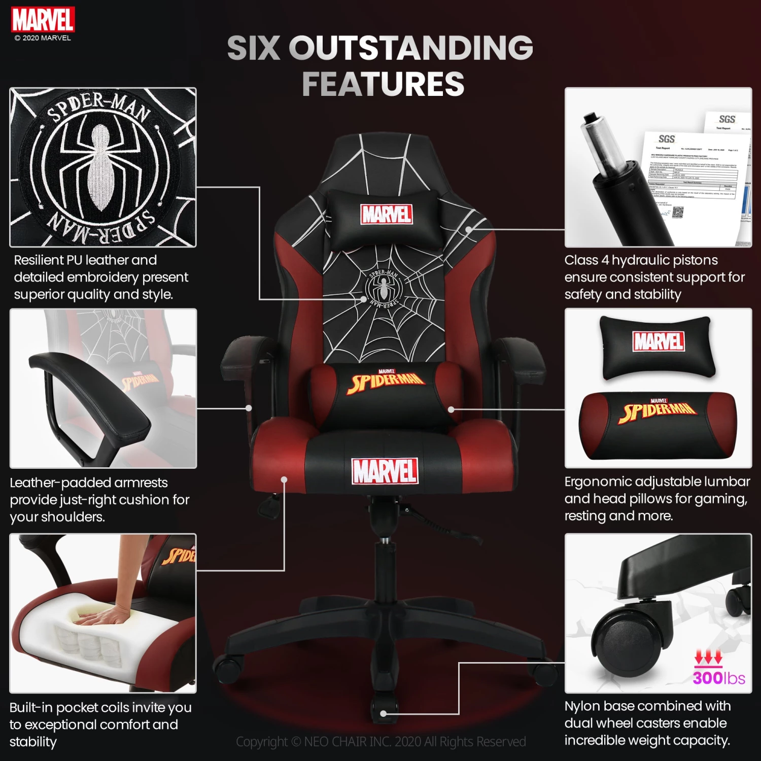 Neo Chair Marvel Gaming SUPREME Spider-Man Edition (MV-CRC-SM)