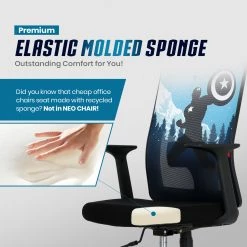 Neo Chair Marvel Gaming MK10 Captain America Edition [Headrest Ver.] (MV-M10H-CA)