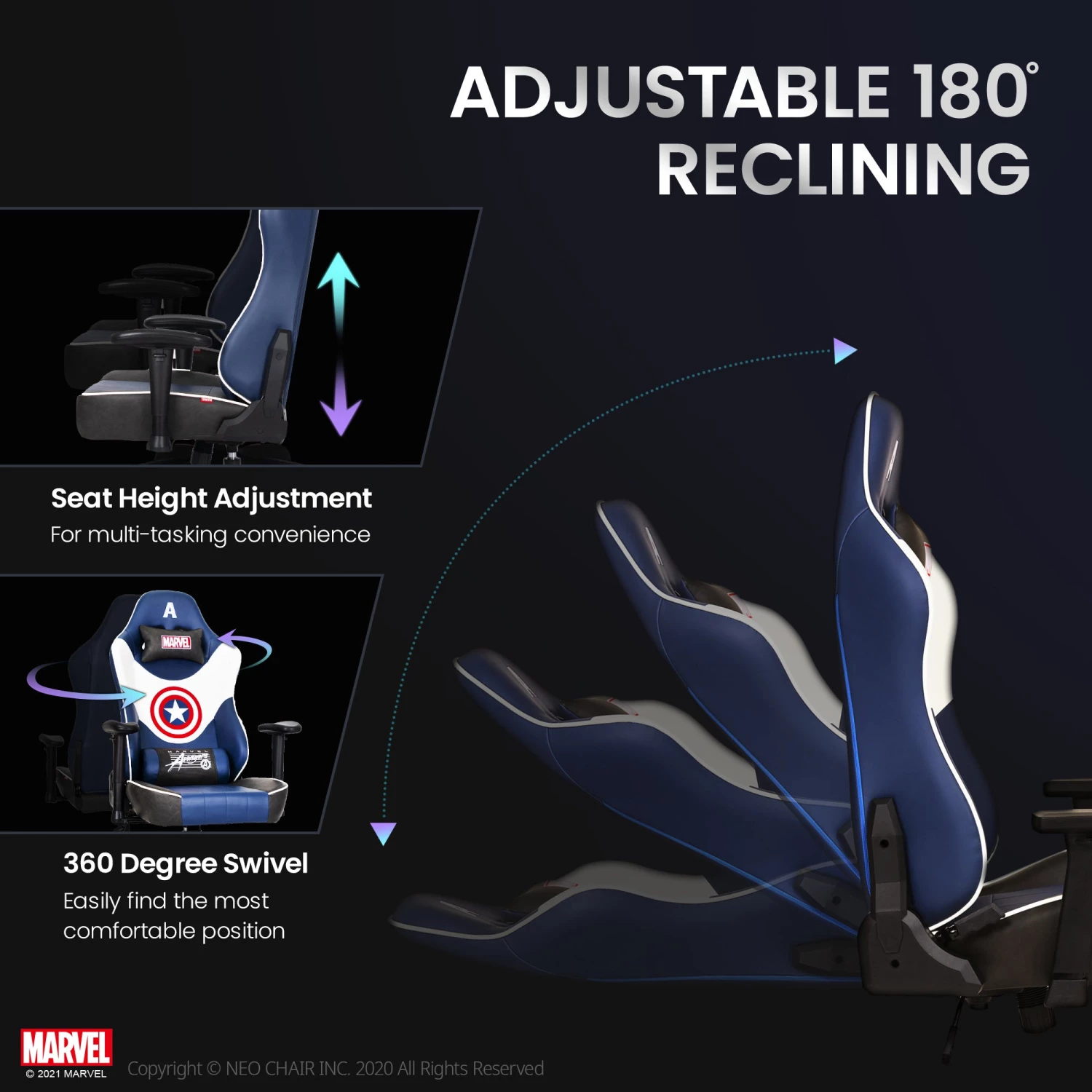 Neo Chair ULTIMATE Captain America Edition (MV-RAP-CA)