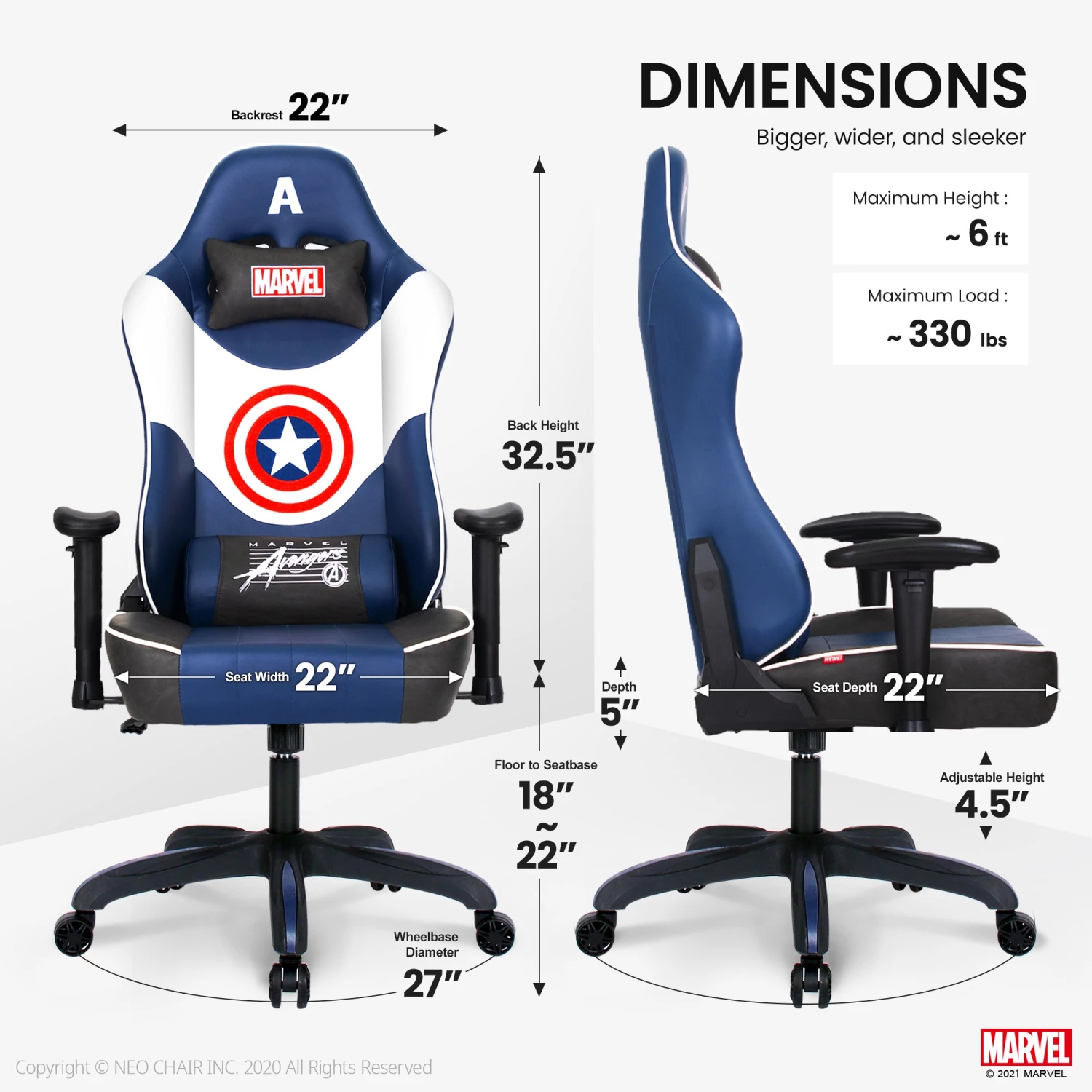 Neo Chair ULTIMATE Captain America Edition (MV-RAP-CA)