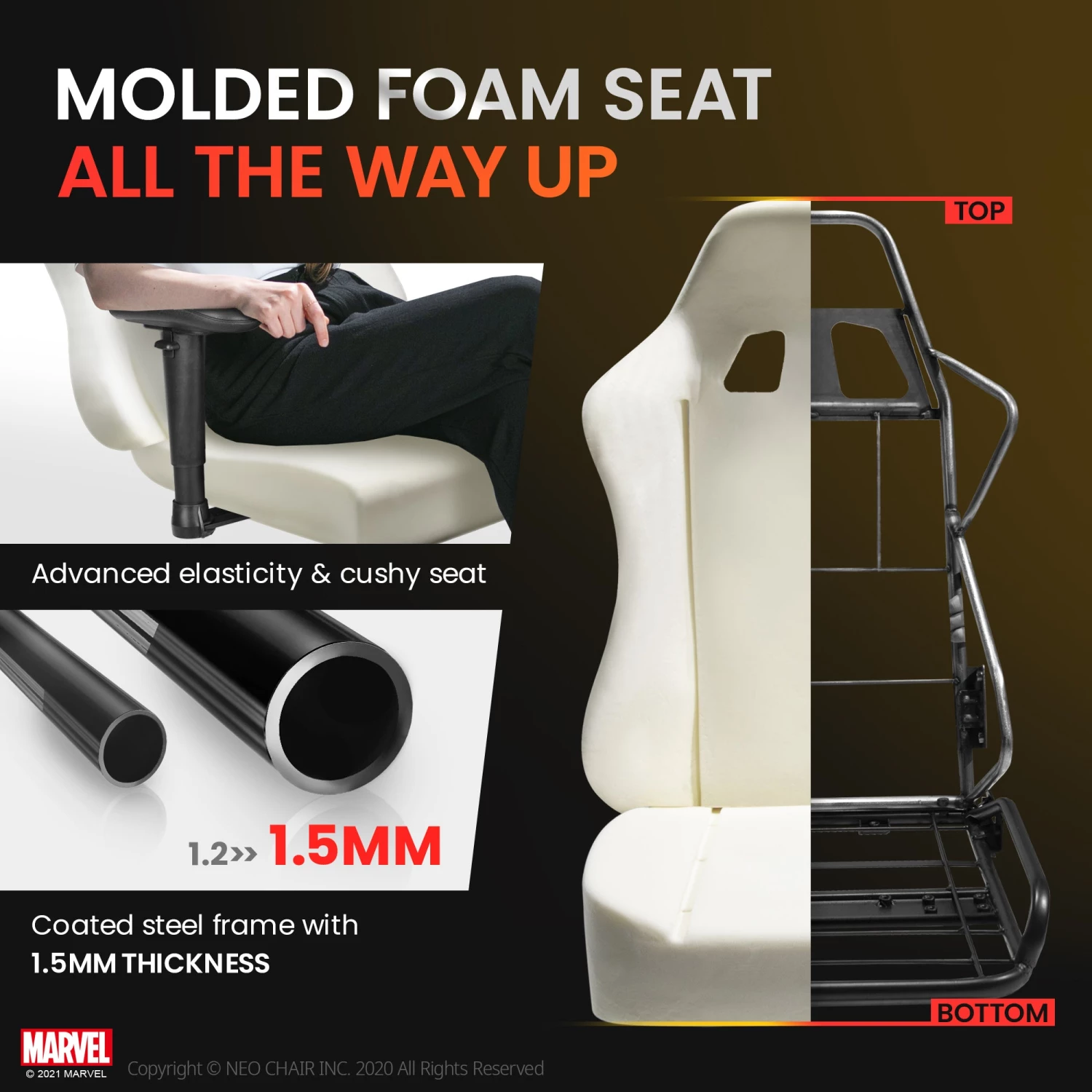 Neo Chair ULTIMATE Iron Man Edition (MV-RAP-IM) Marvel Gaming